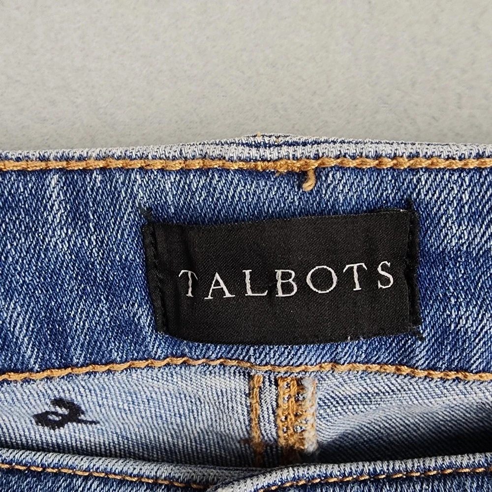 Talbots Skinny Jeans Womens 8 Blue Light Wash Mid Rise Stretch Denim Casual